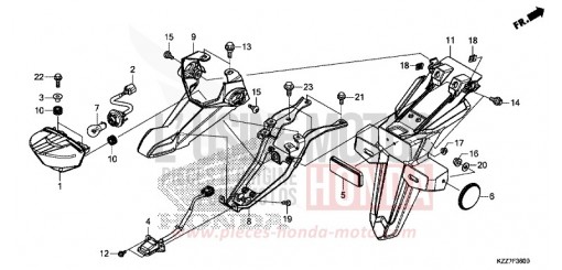 FEU ARRIERE CRF250LAK de 2019